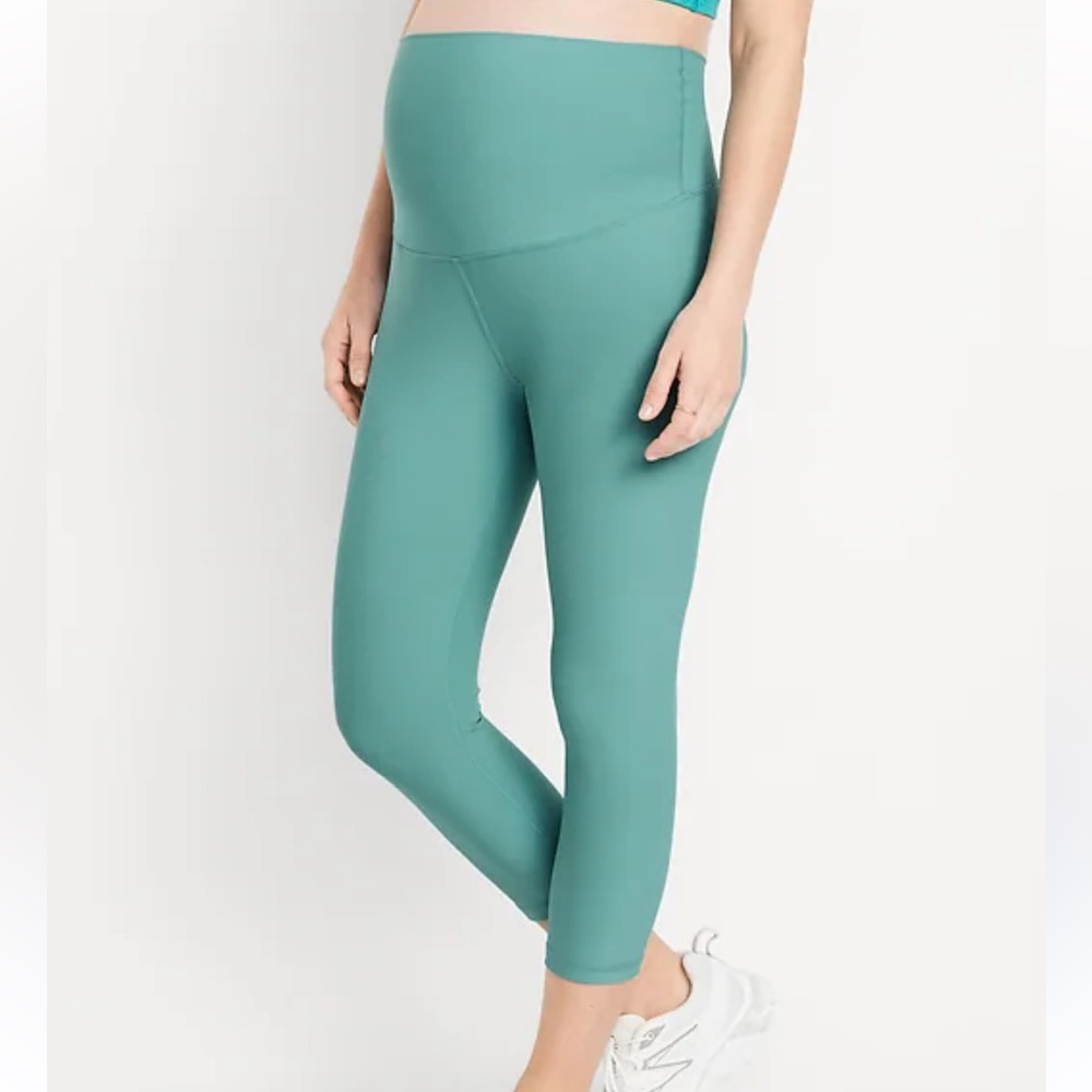Maternity Full-Panel PowerSoft Crop Leggings